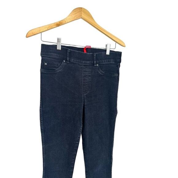 SPANX Ankle Skinny Jeans Pull On High Rise Denim Jegging Women’s Black Size M - Picture 2 of 6